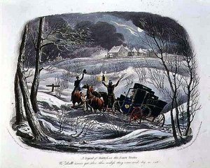 "A Signal of Distress, or The Christmas Visitor", gravada por R.G. Reeve (fl.1811-37) pub. por Thomas McLean de Charles B. (after) Newhouse