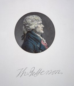 Thomas Jefferson (1743-1826) (gravação a cores)