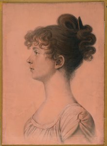 Retrato de Elizabeth Bland Mayo de Powhattan Seat, c.1808 (carvão, giz branco e lápis pastel bistre em papel deitado a bordo)