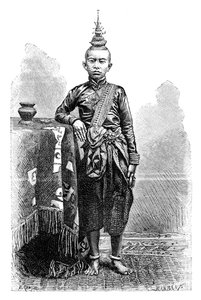 Cambojan, filho mais velho de Narodom, 1895. de Charles Barbant