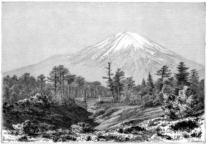 Monte Fuji, Japão, 1895. de Charles Barbant