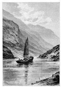 O rio Yangtze superior, China, 1895. de Charles Barbant