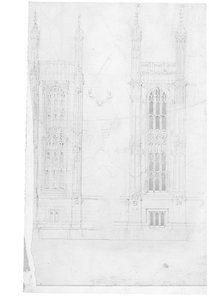 Desenho para as Casas do Parlamento, c.1836-40 (lápis sobre papel)
