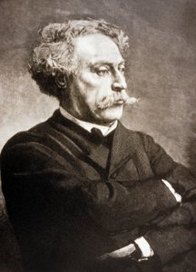 Alexandre Dumas Fils (1824-1895) escritor francês, depois de Leon Bonnat (gravura) de Charles Baude