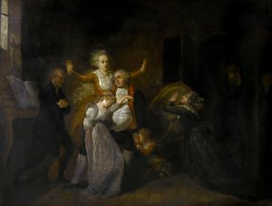 Adeus a Luís XVI por sua família no templo, 20 de janeiro de 1793