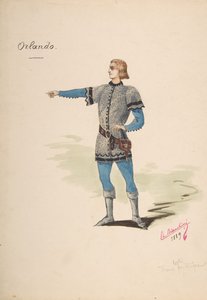 Figurinos para Orlando, 1889.