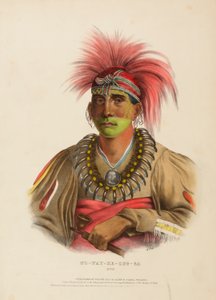 NO-WAY-KE-SUG-GA. OTOE, de History of the Indian Tribes of North America (História das tribos indígenas da América do Norte) de Charles Bird King