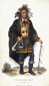 Okee-Makee-Quid, A Chippeway Chief, 1854 de Charles Bird King