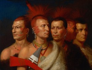 Young Omahaw, War Eagle, Little Missouri e Pawnees de Charles Bird King