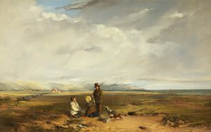 Paisagem com desportista e acompanhantes, possivelmente 1842 (óleo sobre tela)