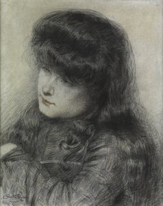 Uma menina inclinada sobre uma cadeira, 1881