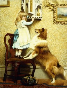Menina e seu Sheltie, 1892