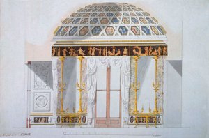 Design para o Gabinete Jasper no Pavilhão da Ágata no Tsarskoye Selo, 1780s.  