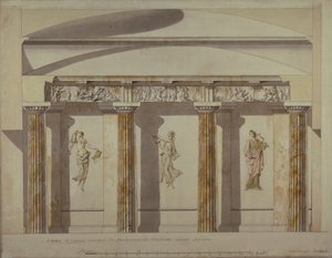 Projeto para o grande gabinete no palácio de Pavlovsk, início dos anos 1780