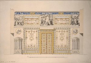 Projeto para a Sala Amarela de Lyons Hall, no Grande Palácio de Tsarskoye Selo, início da década de 1780