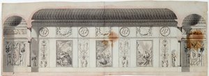 Design de interiores do Palácio de Catarina, Tsarskoye Selo, Rússia, década de 1780