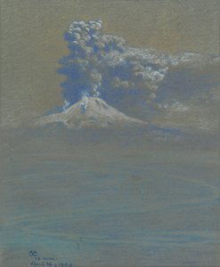 Um banho de cinza sobre Ottaviano, 1906 (pastel sobre papel cinza-azul)