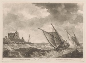 Os veleiros deixam o porto de Flushing
Navegar fora do porto de descarga (título sobre o objecto) de Charles Corbutt