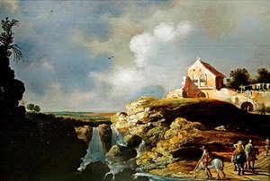 Cavaleiros em uma paisagem de Charles Cornelisz de Hooch