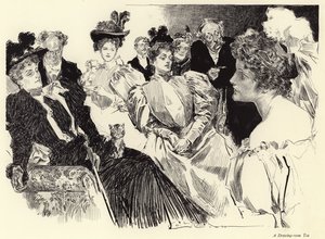 Um chá da sala de estar de Charles Dana Gibson