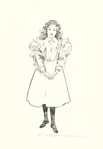 A Little American Girl (litografia) de Charles Dana Gibson