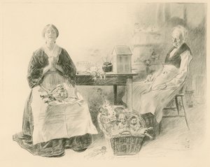 Caleb Plummer e sua filha de Charles Dana Gibson