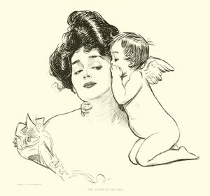 Ilustração para a escada social de Charles Dana Gibson
