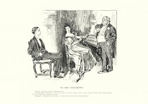Não há bolsas de estudo gratuitas (litografia) de Charles Dana Gibson