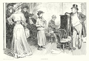 Impressa em palco (litografia) de Charles Dana Gibson