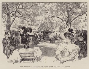 A temporada em Londres, no Hyde Park na tarde de Charles Dana Gibson