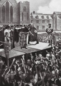 Eduardo I dirigindo-se aos seus súbditos de Charles Daniel Ward