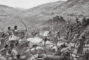 Sety I na Síria, XIXª Dinastia (litografia) de Charles Daniel Ward