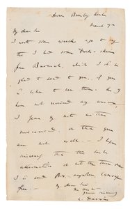 Carta autografada assinada de Charles Darwin