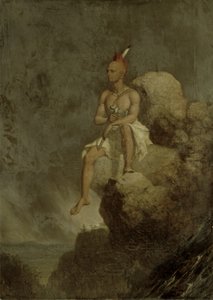 Guerreiro indiano à beira de um precipício, 1847