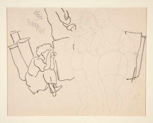 Quatro figuras na praia, provavelmente em Provincetown de Charles Demuth