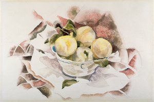 Still Life, Peaches, c.1922 (aguarela sobre grafite em papel)