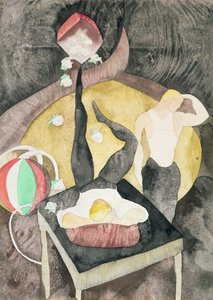 Dois Acrobat Jugglers, 1916 (wc no papel) de Charles Demuth