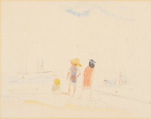 Duas mulheres e crianças na praia de Charles Demuth