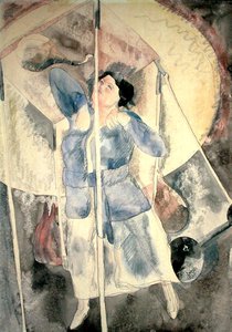 Mulher com Saco de Punção (aguarela sobre papel) de Charles Demuth