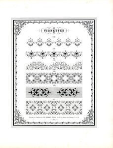 Decorações artísticas de molduras e grinaldas (impressão) de Charles Derriey