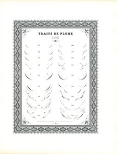 Ornamentos de canto caligráficos (impressão)