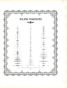 Coleção de linhas divisórias decorativas e orlas ornamentais (impressão) de Charles Derriey