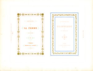 Molduras decorativas para títulos de livros de literatura francesa (impressão) de Charles Derriey