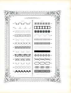 Bordaduras decorativas e padrões ornamentais (impressão) de Charles Derriey