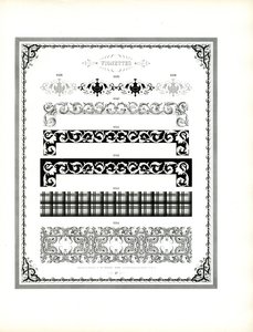 Vinhetas elegantes para impressão de molduras de alta qualidade (imprimir) de Charles Derriey