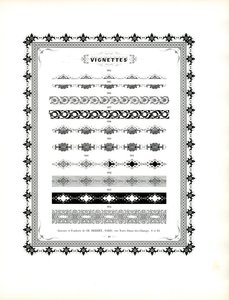 Faixas decorativas florais e orlas ornamentais (impressão) de Charles Derriey