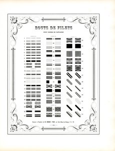 Elementos de linhas ornamentais para papéis decorativos (impressão) de Charles Derriey
