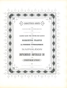 Tipos de letra ornamentais com moldura decorativa (impressão)