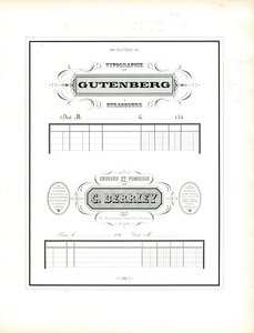 Papel timbrado representativo para tipografia e fundição de tipos (impressão) de Charles Derriey