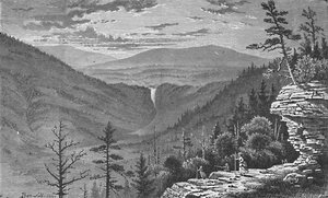 Rocha do por do sol, montanhas de Catskill, 1883 de Charles E. H. Bonwill